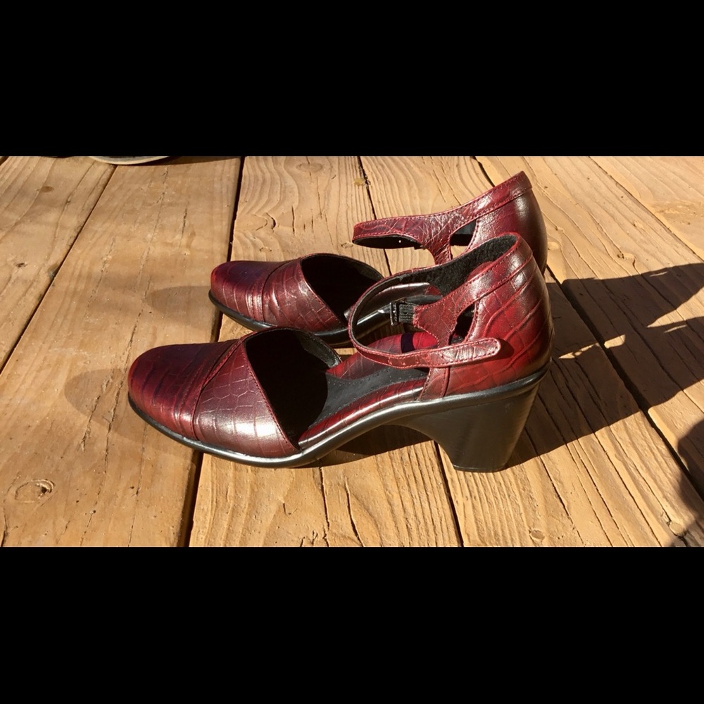Dansko ankle strap heeled pumps
